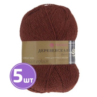 Пряжа Пехорка Деревенская (487), красное дерево, 5 шт. по 100 г Пряжа Пехорка Деревенская (487), красное дерево, 5 шт. по 100 г