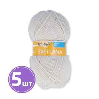 Пряжа Семеновская Svetlana (233), речной жемчуг 5 шт. по 100 г Пряжа Семеновская Svetlana (233), речной жемчуг 5 шт. по 100 г
